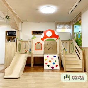 [제작상품] 버섯하우스 미끄럼틀 / 원목 핸드메이드 사이즈변경 가능