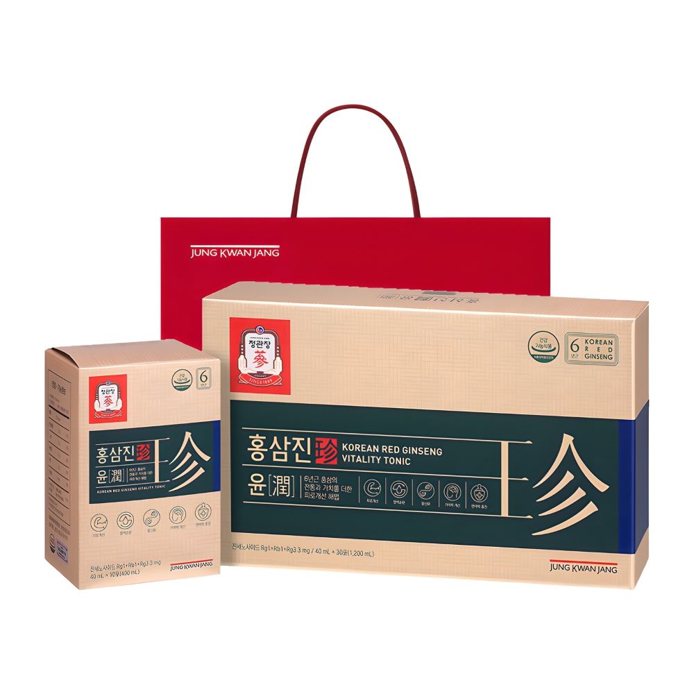 정관장 홍삼진윤 1.2L  쇼핑백 포함  액상 파우치 세트