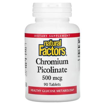 미국직구 Natural Factors 내추럴팩터스 크로뮴 피콜리네이트 500mcg 90정