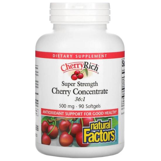 내추럴팩터스 슈퍼스트렝스 체리 추출물 500mg 90소프트젤