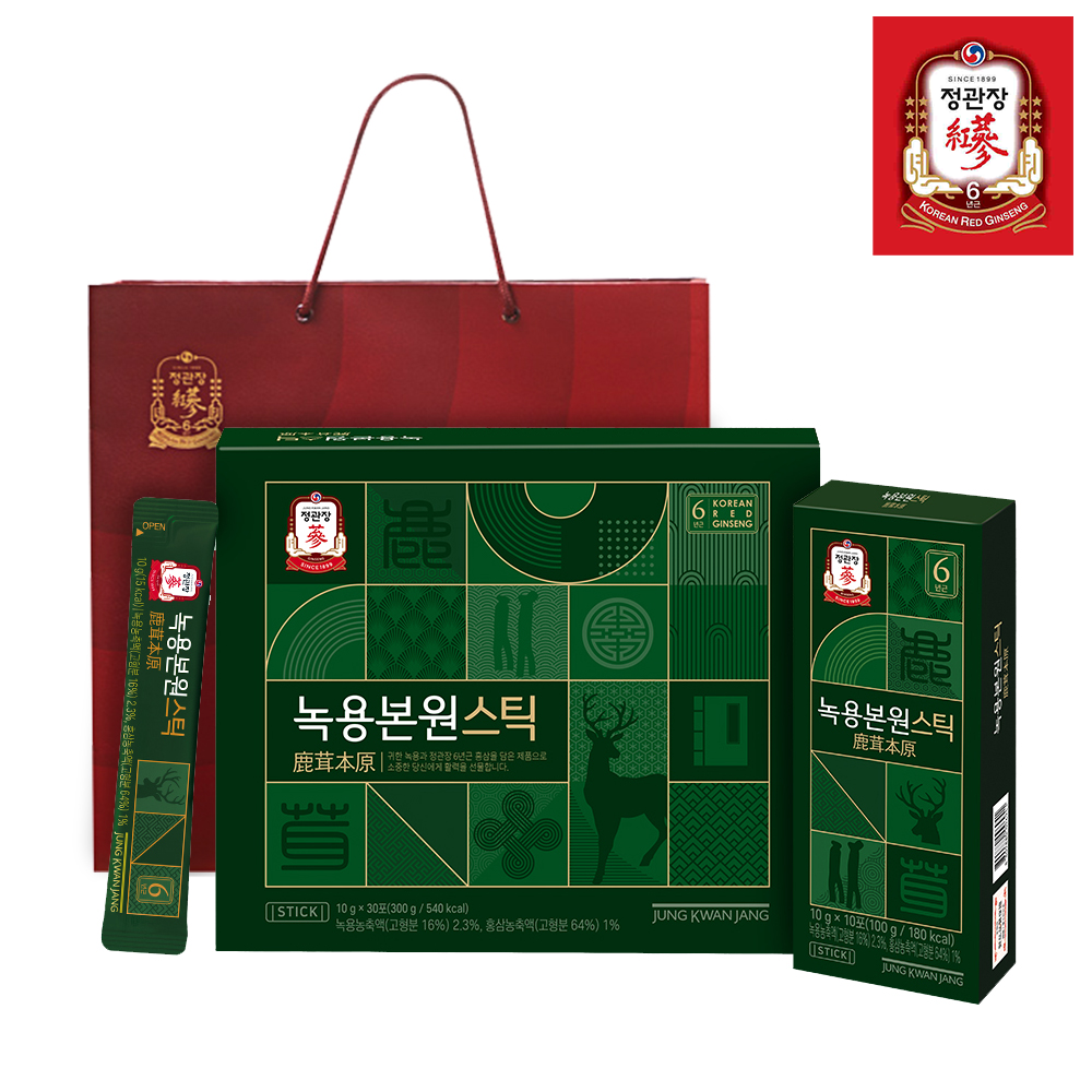 정관장 녹용본원스틱 30p + 쇼핑백  300g  1개