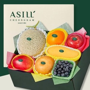 [신세계백화점](아실)(신세계강남점)아실청담 제철과일 선물세트 삼색소담 2호 3.5kg 입추 (멜론 오렌지 사과 배 애...