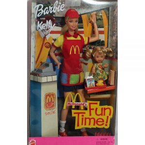 바비 Barbie 켈리 맥도날드 맥도날드 재미있는 시간 인형 a 세트 2001 피규어 평행 수입 338388
