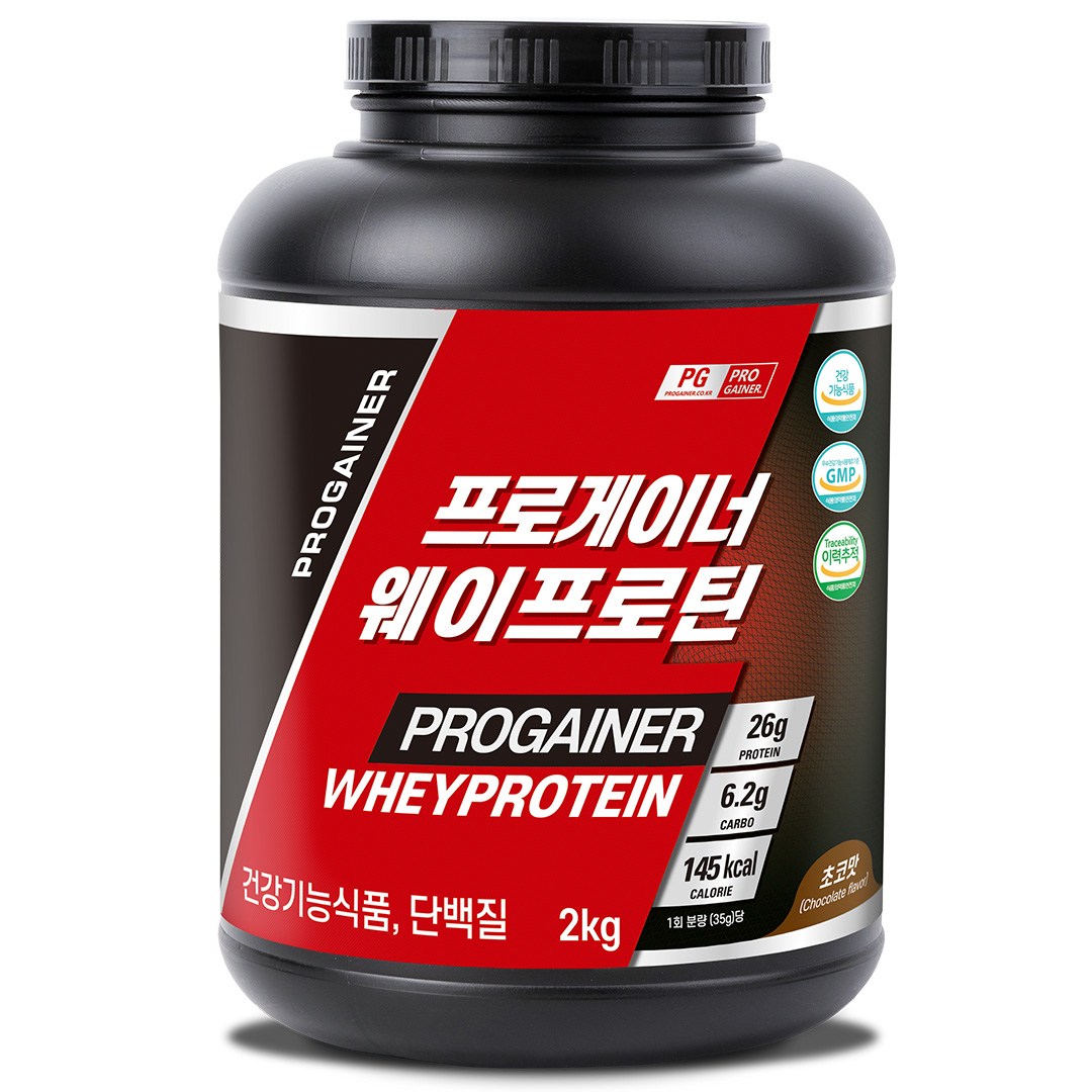 <b>프로게이너</b> 더블유피에이치 단백질 보충제 초코맛  2kg  1개