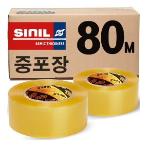 신일 SINIL 박스테이프 중포장 80m 투명 40개입