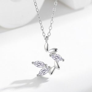 [실버925]심플 리프 목걸이