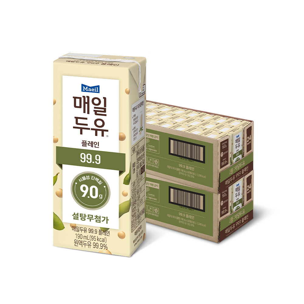 Maeil Dairy Maeil Soymilk 99.9, 190ml, 48 packs