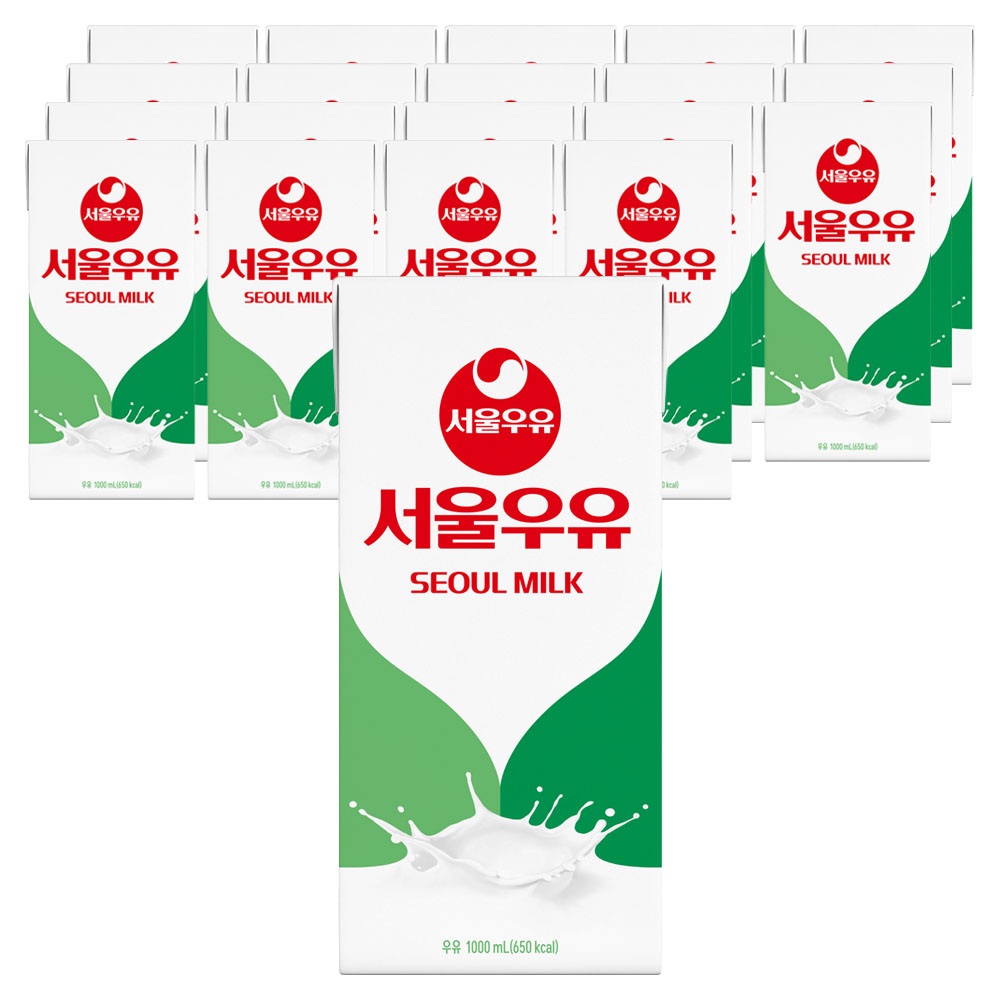 서울우유 멸균 흰우유 1L 20개  상온 실온 보관 신선한 영양 밀크 홈카페 든든한 필수품 넉넉한 부드러운