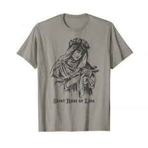 LIMA 가톨릭 성도의 세인트 로즈 빈티지 수호 성 정원 티셔츠