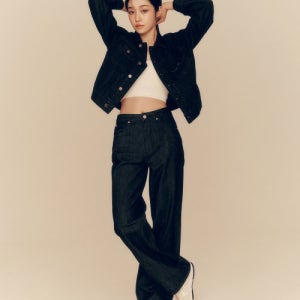 [리] 우먼 스트레이트핏 데님 팬츠 블랙 LE2401IP70BK