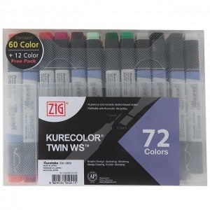 [특가상품] 지그 쿠레칼라 WS 트윈마카 72색 세트 - ZIG-KC-3000N/72V
