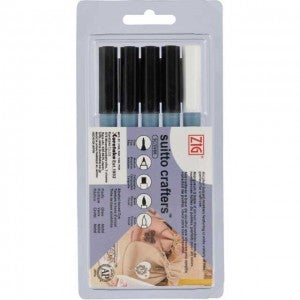 지그 Suitto crafters 펜 5종 세트 (블랙4종+Eraser pen) - ZIG-SC/5VBK