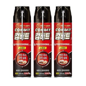 헨켈 바퀴벌레약 컴배트 스피드 에어졸 500mlX3개 최근제조 신형제품