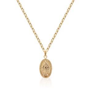 [비앤비골드] 14K 천주교 성모마리아 오벌 기적의패 펜던트 SHP38392