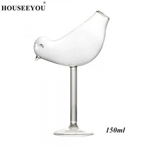 Glasses of of Drinking Wine Bird Pack 4 Goblet Glass Creative Shape HOUSEEYOU 4Pcs/lot Whiskey Cockt