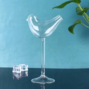 Glass Cocktail Shed Drinking Cup GlassesHigh Wine Bird-shaped Transparent