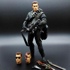 T2 Terminator Figure Future Soldier 6 T800 T1000 Arnold Action Figure Toy Model 7-inch Skeleton