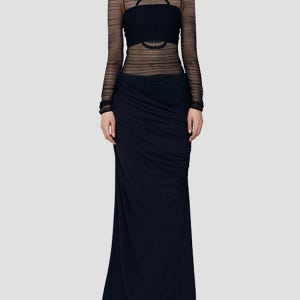 크리스토퍼 에스버 잉크 라이프 니트 롱 슬리브 탑 23041338