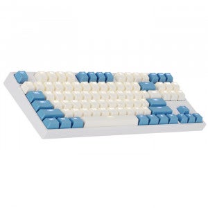COX CK87 크림블루 게이트론 LED 게이밍 기계식 (갈축)