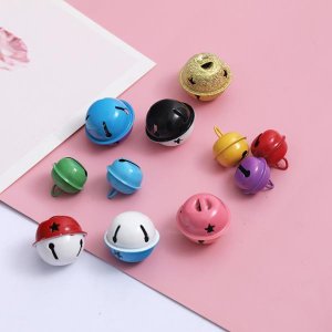 Keychain pendant decorative accessories Material DIY handmade candy-colored painted metal bell Chris