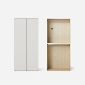 바이엘 채널 옷장 화이트 90/100cm(높이216cm)