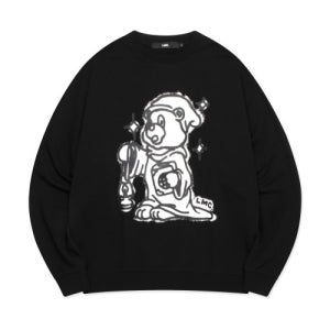 [엘엠씨] SPRAYED BEAR SWEATSHIRT black 0LM24SSW102BLK