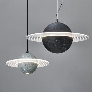LED 벨스 펜던트 / 전구색 블랙 그레이 행성 우주 목성 엘이디 아이방 포인트 팬던트조명