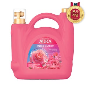 샤프란 아우라 생화캡슐 초고농축 대용량 섬유유연제 5.5L 피오니로즈 x 1개