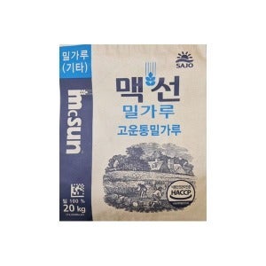 ]맥선 고운 통밀가루 20kg / 통밀,고운통밀