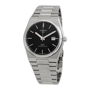 티쏘 PRX 파워매틱 80 오토매틱 블랙 다이얼 남성 시계 786967 블랙다이얼 검판 T137 407 11 051 00 66404263