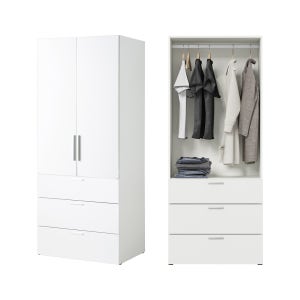 한샘 샘베딩 베이직 옷장 80cm높이194cm 행거서랍형 4종