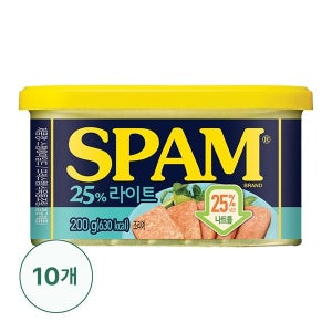 (현대홈쇼핑) [CJ]스팸 25%라이트 200G X 10개