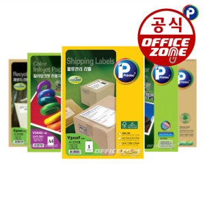 프린텍 프린텍 애니라벨 A4 라벨지 광택 물류관리용 바코드용 우편발송용 화일 인덱스 에코 CD 투명 반투명 파스텔