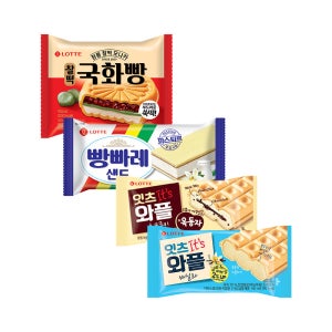 롯데웰푸드 샌드류 아이스크림 4종 30개 골라담기 국화빵 빵빠레 잇츠와플