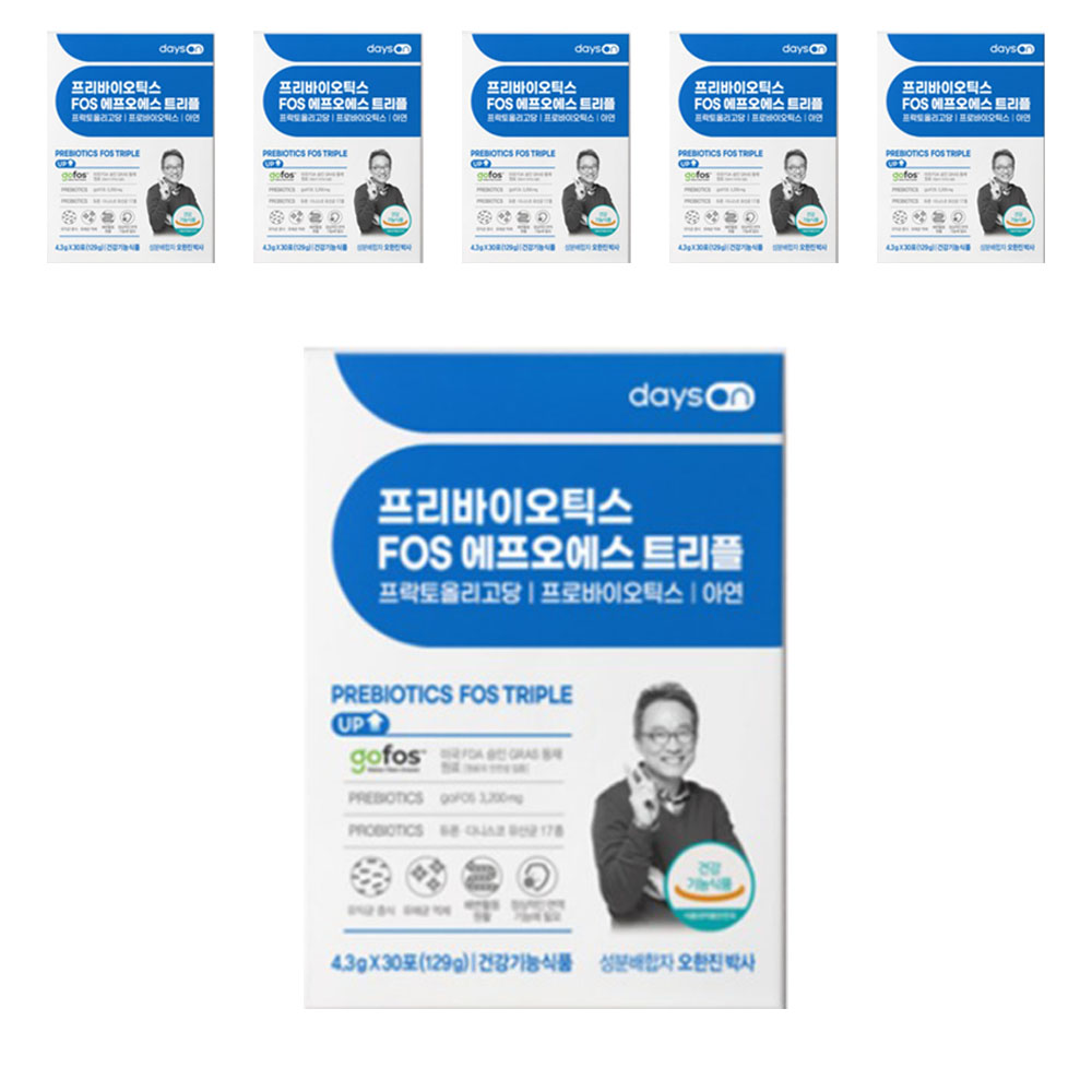 데이즈온 <b>프리바이오틱스</b> FOS 트리플  129g  6개