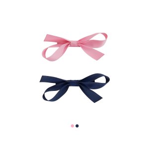 (주)미셀키즈 백투스쿨 [키앙] 소피아 리본 헤어핀(Pink/Navy)