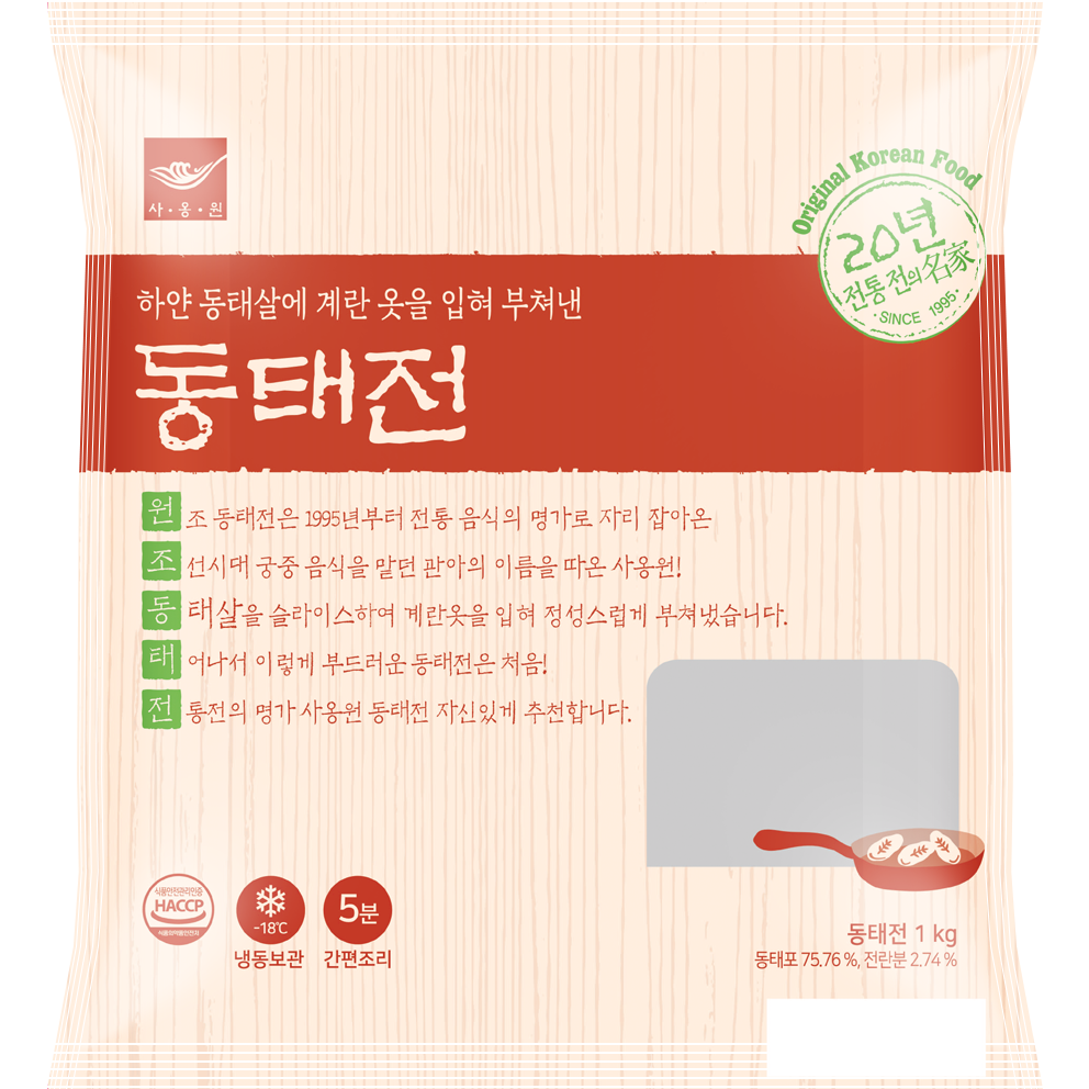 사옹원 동태전 1kg ( 30g X 33개입)