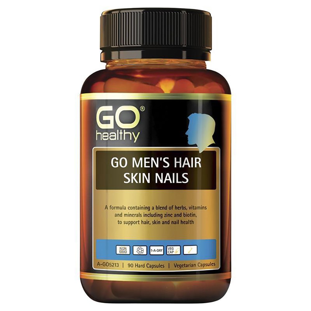 <b>Go Healthy</b> Mens Hair Skin Nails 90 Vegan Capsules  1개  90정