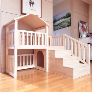 고급형원목강아지집애견하우스D형, T.H  WOOD