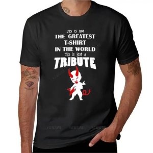 세계에서 가장 위대한 티셔츠 TRIBUTE 남성용 긴팔 티셔츠  한국 패션  고양이 셔츠