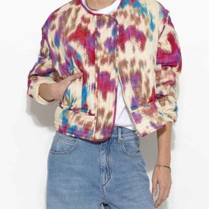 [이자벨마랑 에뚜왈] [클리어런스] 핑크 그라데이션 면 긴팔자켓 ISJA4E641P3