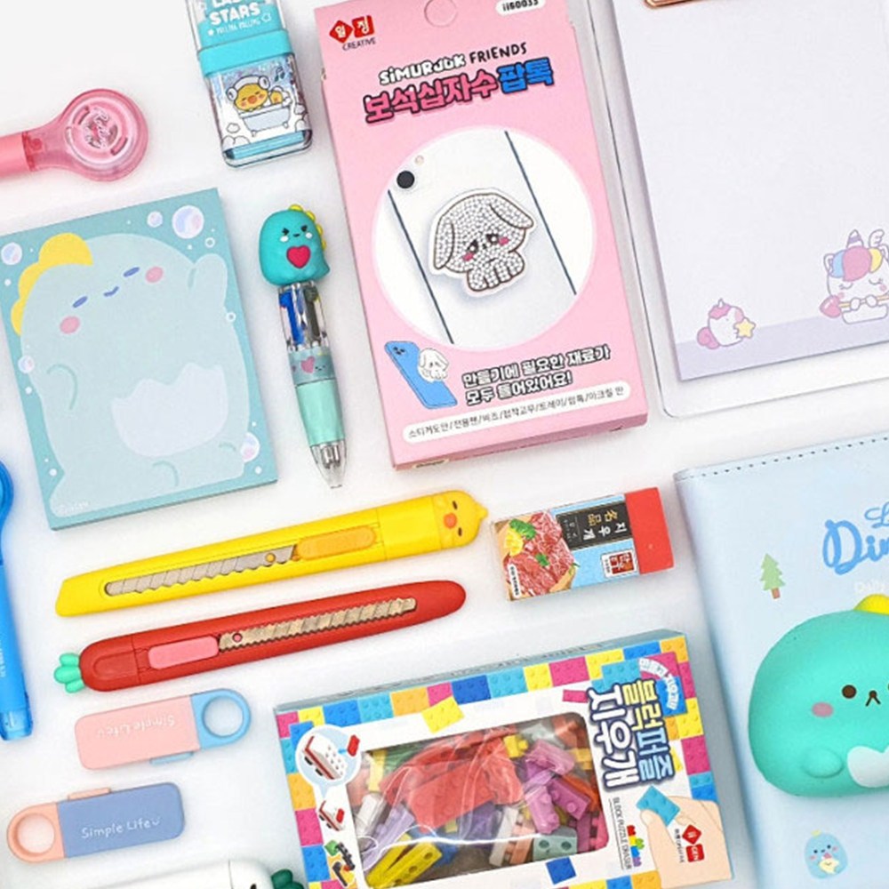 수수랜드 깜찍한 학용품 랜덤 문구세트 알찬구성 신학기 준비 POE