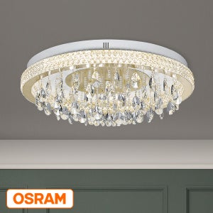 LED 아망드 거실등 100W / 크리스탈 큰방 안방 오스람 주백색 5000K 원형 방조명