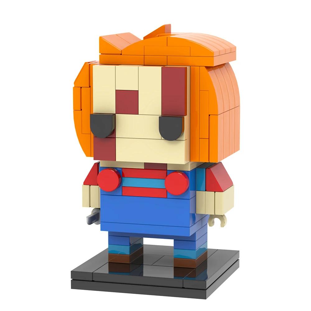 MOOXI 영화 캐릭터 처키 이블 인형 빌딩 블록  어린이 교육 장난감 블록 벽돌  어린이 할로윈 선물  MOC<b>7082</b>