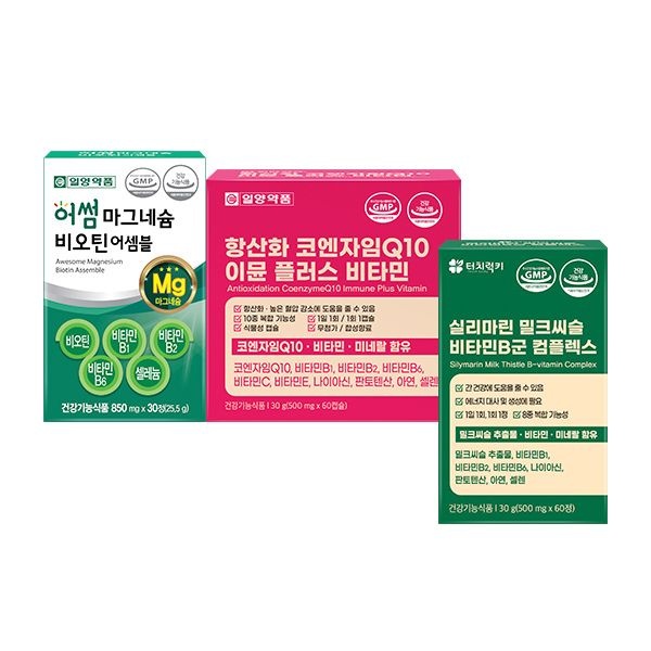 터치럭키 (현대Hmall) <b>터치럭키 실리마린</b> 밀크씨슬 비타민B군+마그네슘 비오틴+코엔자임Q10