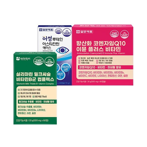 <b>터치럭키</b> (현대Hmall) <b>터치럭키</b> 실리마린 밀크씨슬 비타민B군+루테인 <b>아스타잔틴</b>+코엔자임Q10
