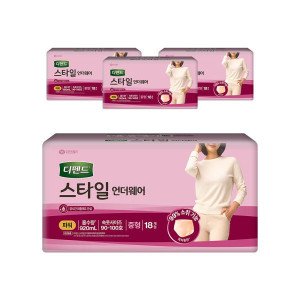 디펜드 디펜드 여성 스타일 언더웨어 파워 중형18PX4팩
