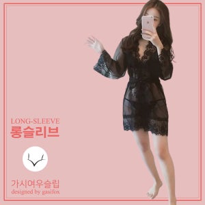 slip} 롱슬리브 가운슬립 브라+티팬티 포함
