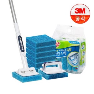 [쓰리엠][3M]크린스틱 뉴올인원 욕실청소용 핸들+롱핸들+리필8입_크린스틱 뉴올인원 핸들/롱핸들/리필8입 [갤러리아]