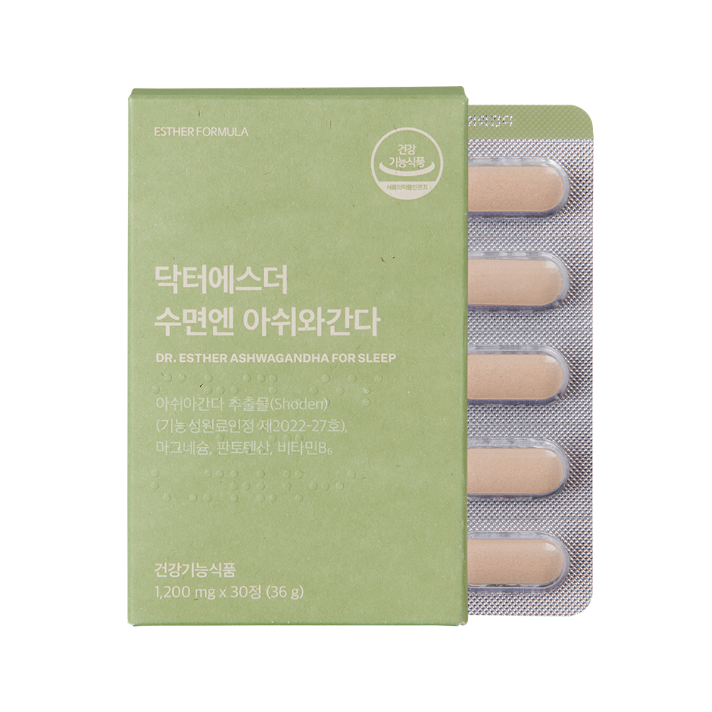 에스더포뮬러 닥터에스더 <b>수면엔</b> 아쉬와간다 1200mg x 30정